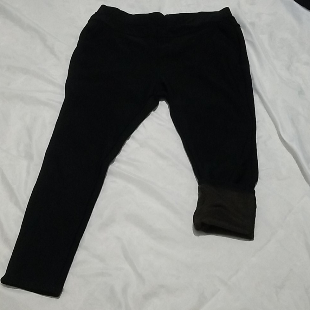 Leggings Black with Faux Fur lining